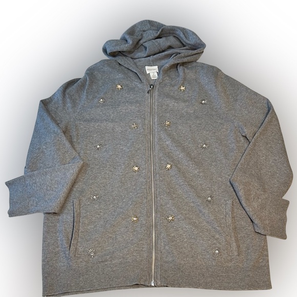 Zenergy by Chico's Tops - Zenergy Embellished Hoodie by Chico's size 2